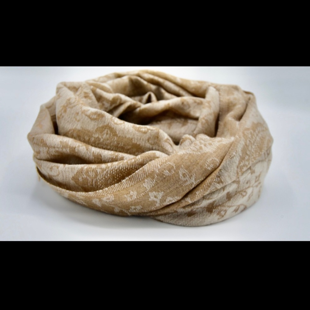 Tan handmade pashmina scarf
